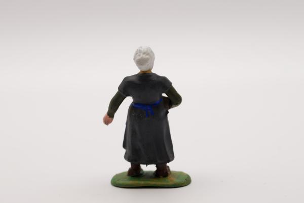 Market woman with apple basket